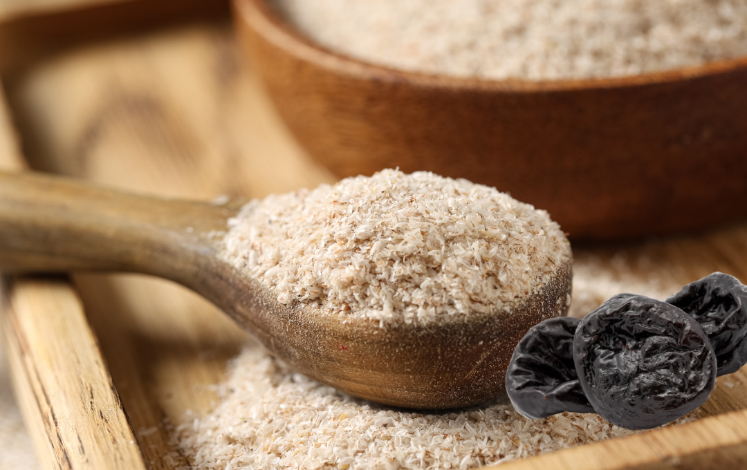 Fiber rich foods like husk and prunes to avoid constipation.